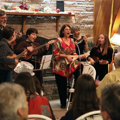 ECRS community members at an event in the 2000s