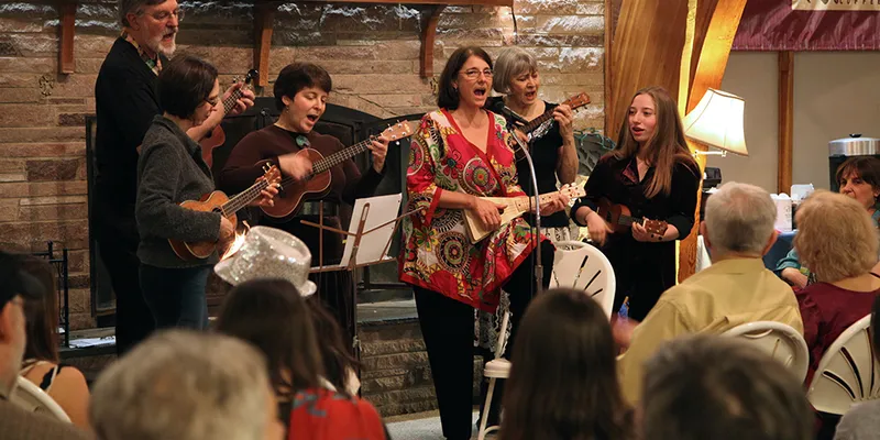 ECRS community members at an event in the 2000s